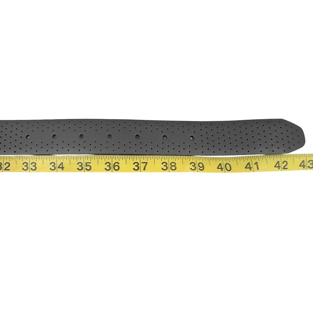 Reebok Men's‎ Reversible Belt Black Brown Perforated Silver Buckle Size 38